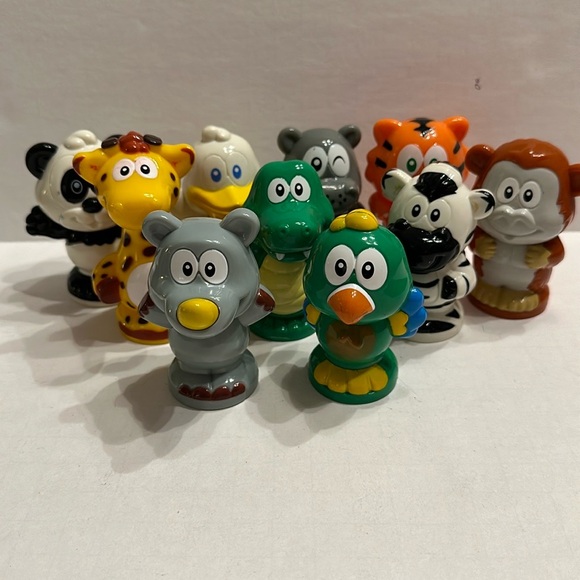 Vtech Smartville 10 Animal Replacement Figures Giraffe Hippo Zebra Tiger Parrot - Picture 2 of 4